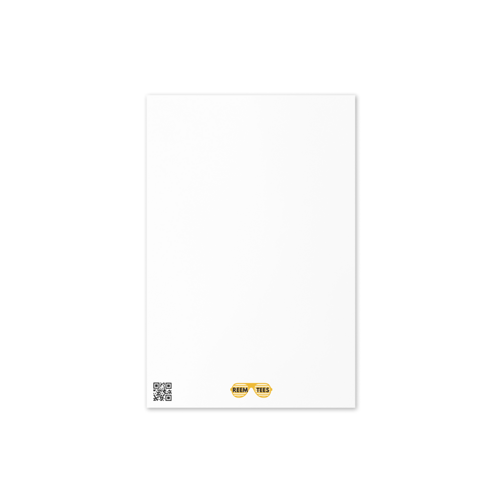 Be Reem La Lalaane Yellow Shades 4 x 6" Greeting card
