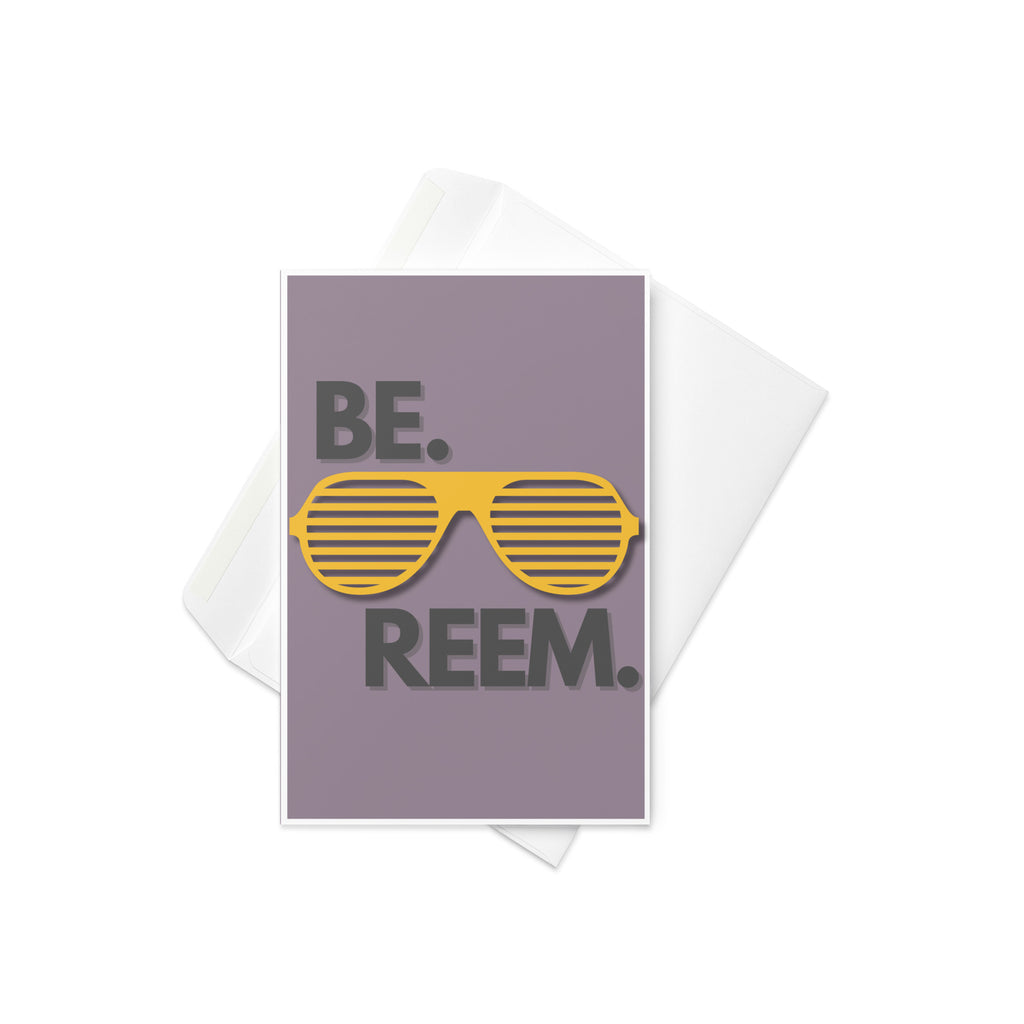 Be Reem Greeting card