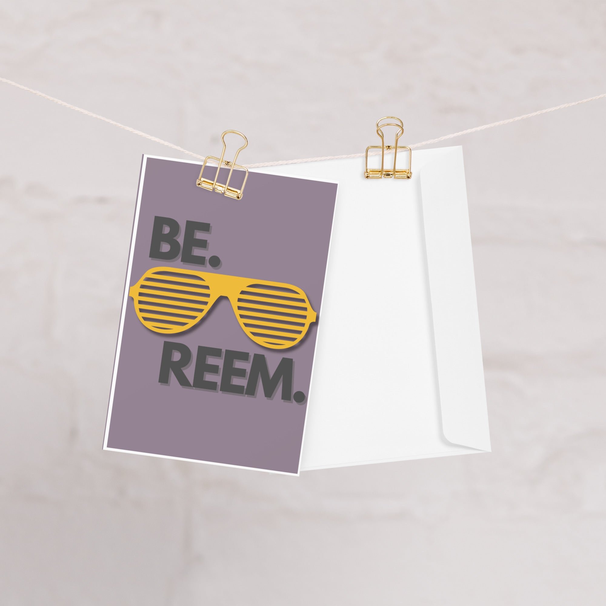 Be Reem Greeting card