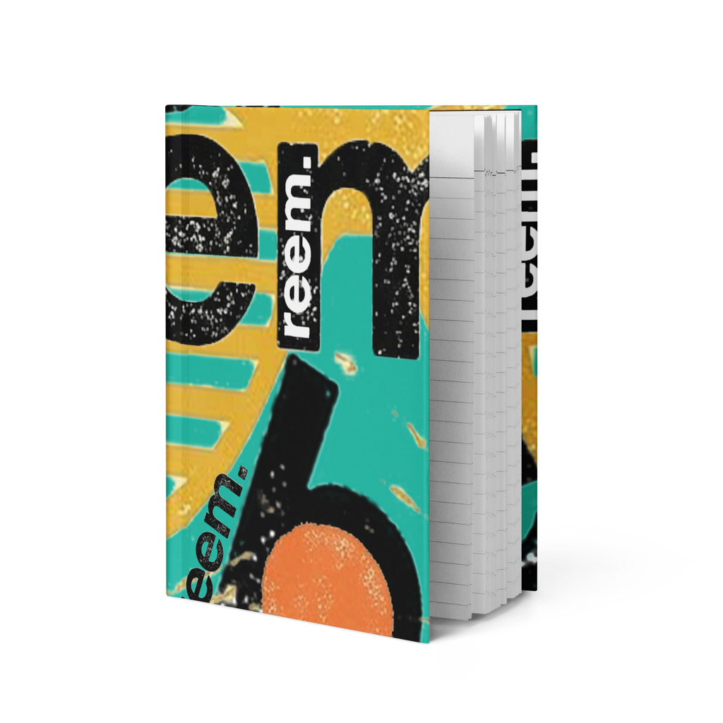 Be Reem Graffiti Green All Over Hardcover Journal