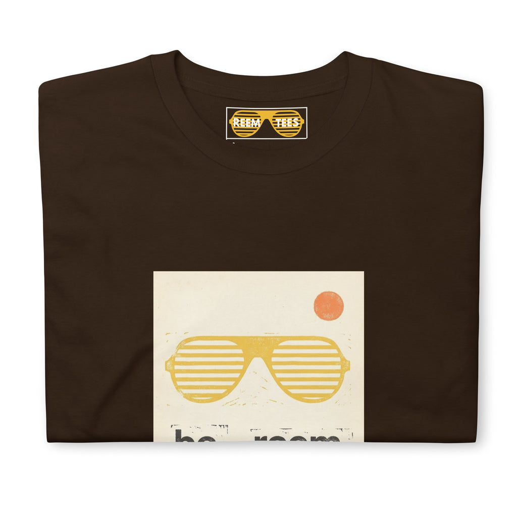 Dark chocolate unisex classic tee by Reem Tees, featuring a softstyle fabric and a relaxed fit.