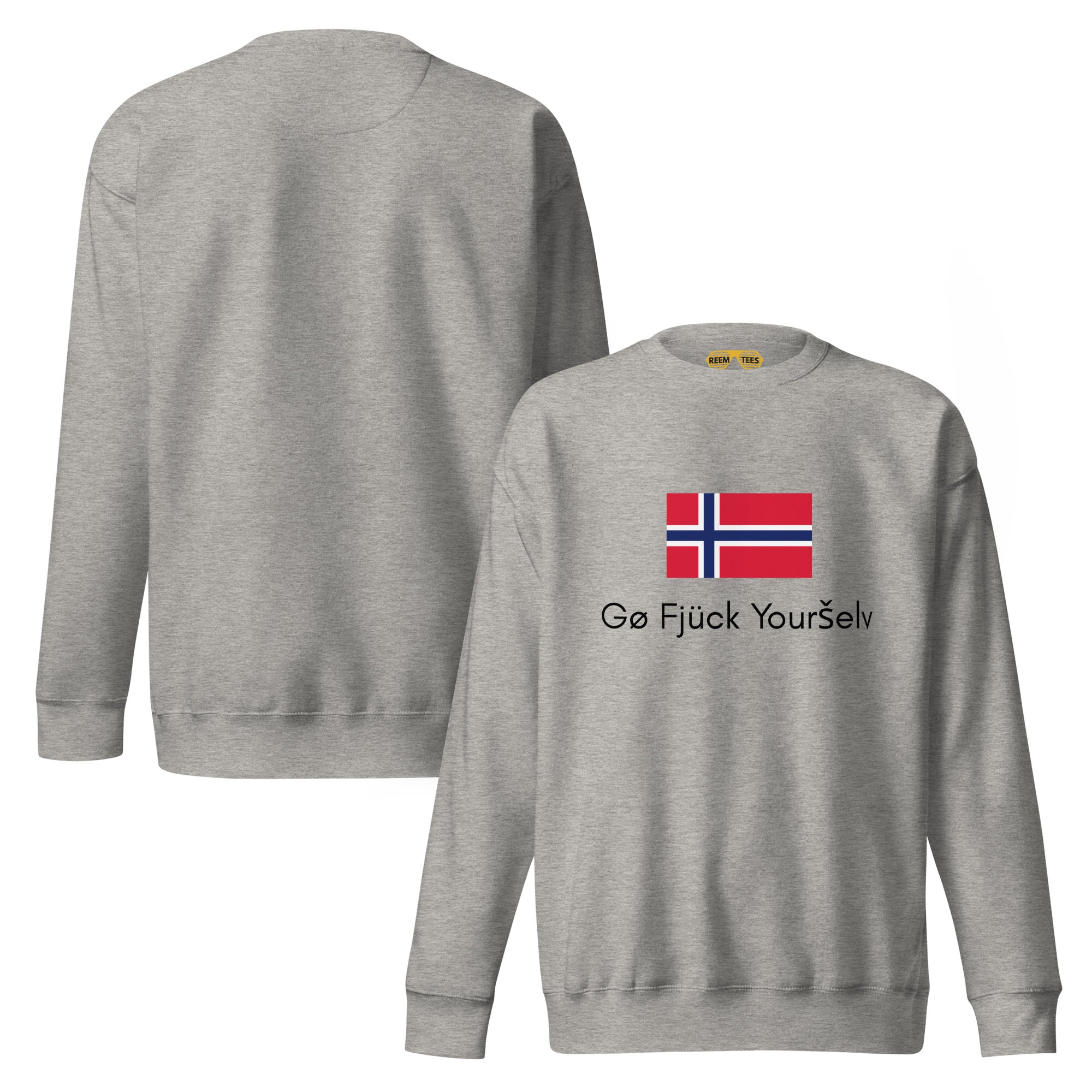 Go Fjuck Yourselv Norwegian Dark Logo Unisex Premium Sweatshirt