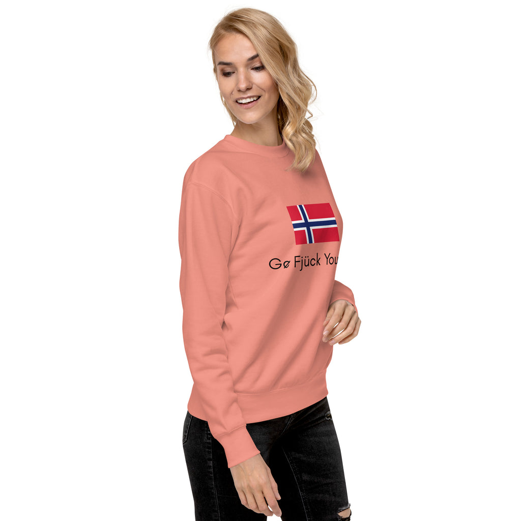 Go Fjuck Yourselv Norwegian Dark Logo Unisex Premium Sweatshirt