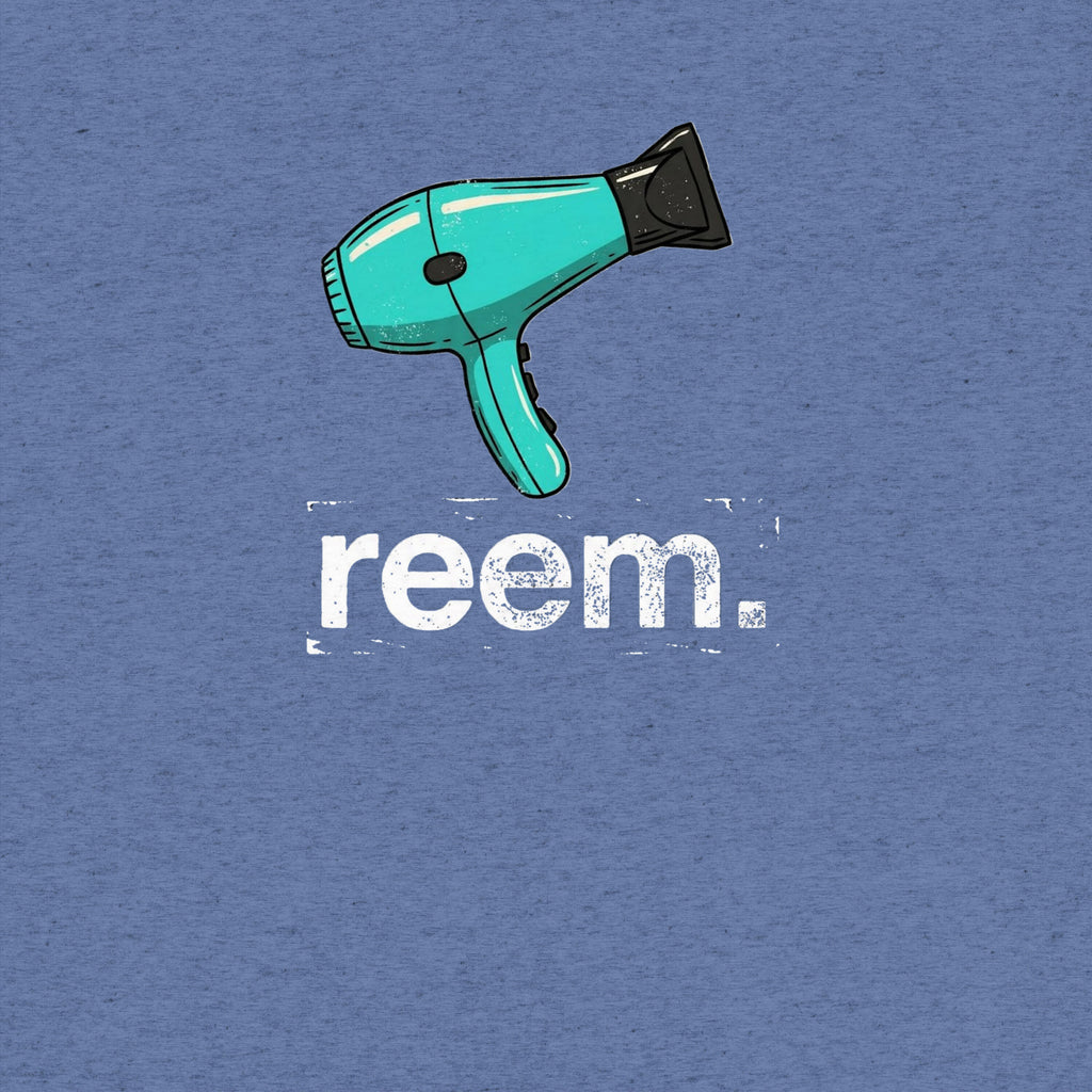 Blue tri-blend unisex tee featuring the Reem Light logo for a casual, stylish look.